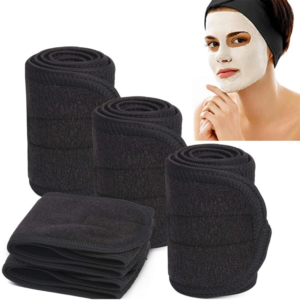 1Pcs Facial Headband Terry Cloth Hair Bands Adjustable Face Wash Headband for Face Washing,Shower, Yoga ,Makeup Wrap Accessories