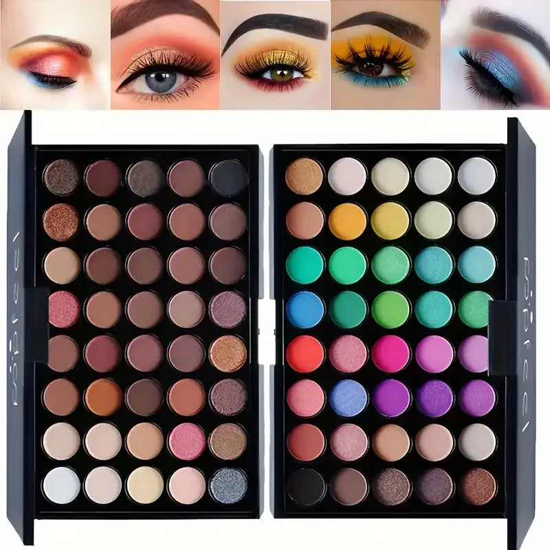 40 Color Eye shadow Palette Make-up for Women with Brushes Nude Eyeshadow Palette Glitter Matte Pigmented Powder Eye Cosmetics