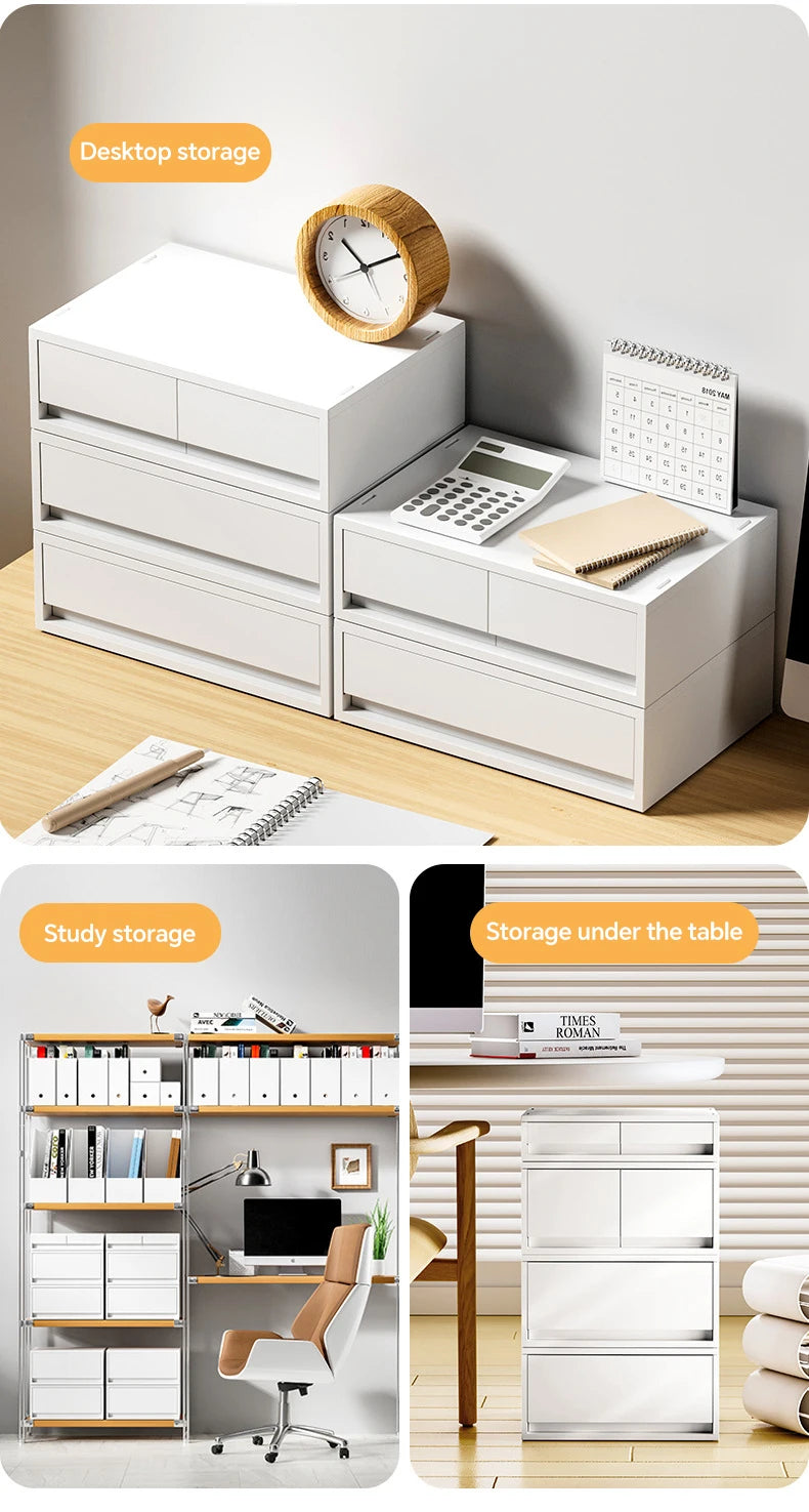 6-Tier Desk Organizer with Drawers Box Office Supplies Jewelry Cosmetics Storage Portable Divider Box Lipstick Skincare Holder