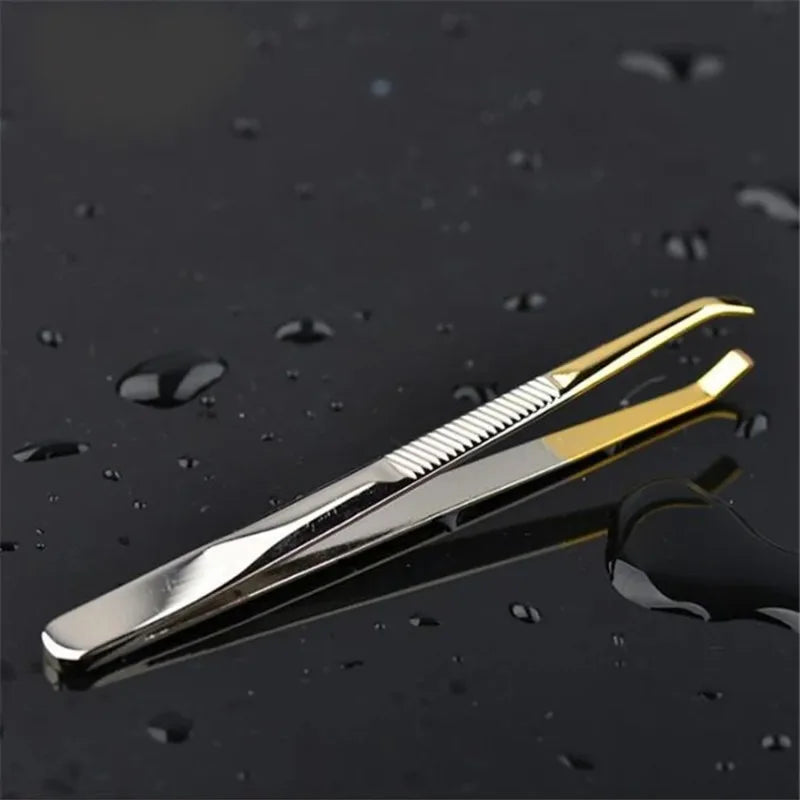1PC Eyebrow Tweezer Stainless Steel Slant Tip Eyes Tweezer Clip for Face Hair Removal Make Up Tools Pince A Epiler