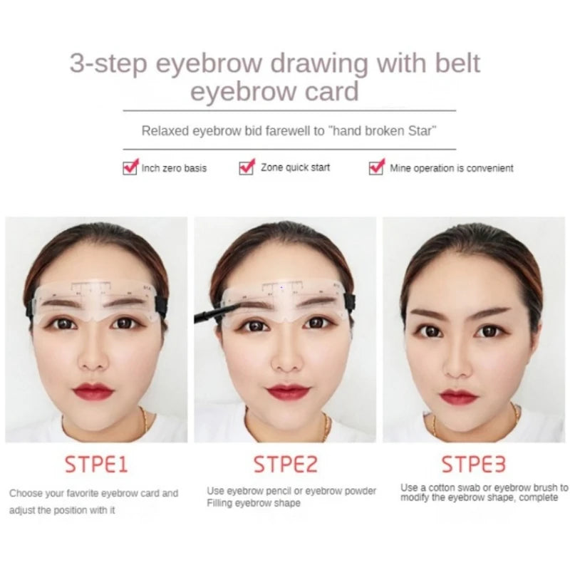 6 Style Fixable Eyebrow Stencil Grooming Shaper Template Reusable Stickers Make Up Tools For Eye Brow Stamp Cosmetic