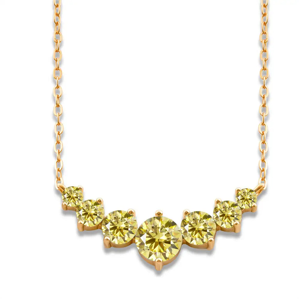 TY 925S Silver Pendant Necklace 1.7/2.8/5ct D Color Moissanite Smile Necklace Fine Jewelry With Certificate Women For Wedding