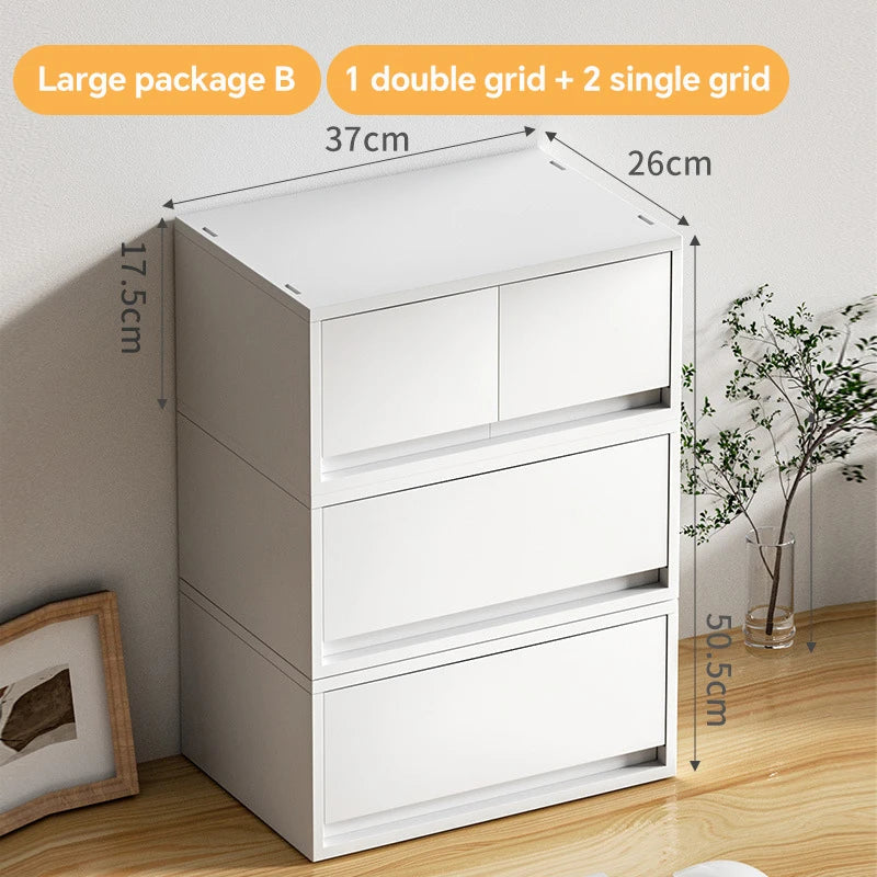 6-Tier Desk Organizer with Drawers Box Office Supplies Jewelry Cosmetics Storage Portable Divider Box Lipstick Skincare Holder