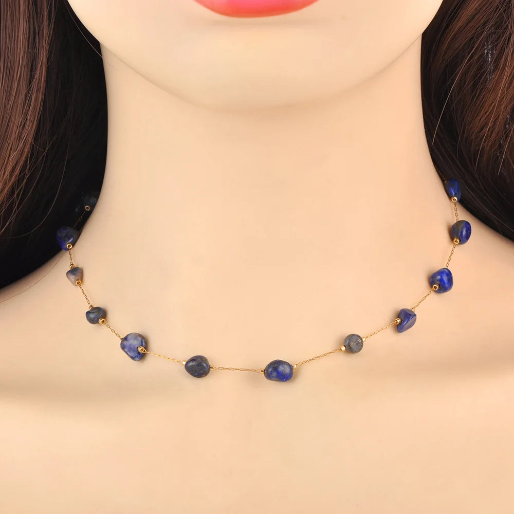 Lokaer Luxury Bling Colorful Cubic Zirconia Chain Necklace for Women CZ Waterproof Stainless Steel Exquisite Jewelry N25087