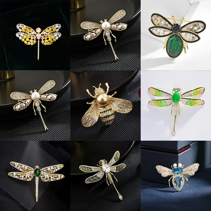 SUYU Vintage Exquisite Chest Brooch For Women And Men Large Insect Brooch For Fashion Clothing Accessories And Jewelry