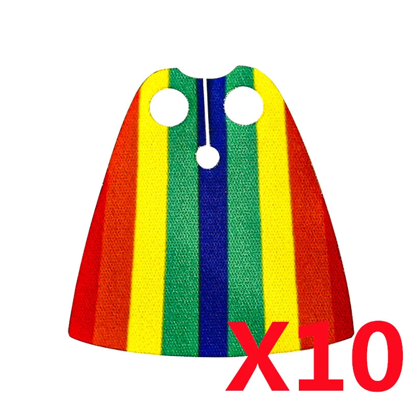 Medieval Military MOC Castle Knight Accessory Building Blocks Warhorse Cape Plush Coat Vest Shield Flag Kit Mini Toy Bricks Gift