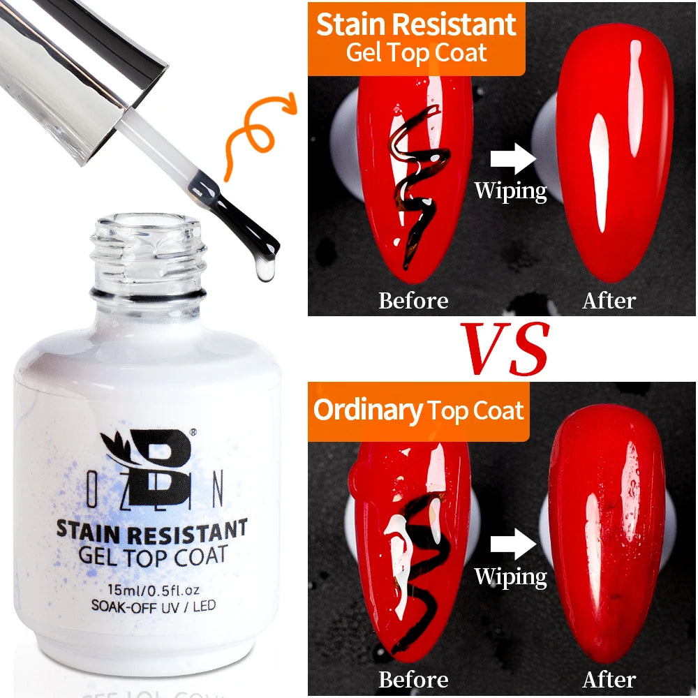 AWStorG 15ml One Step Gel Polish 9 In 1 Diamond Top Coat  Reinforce Long Lasting UV Soak Off Gel Varnish High Light Nail Art
