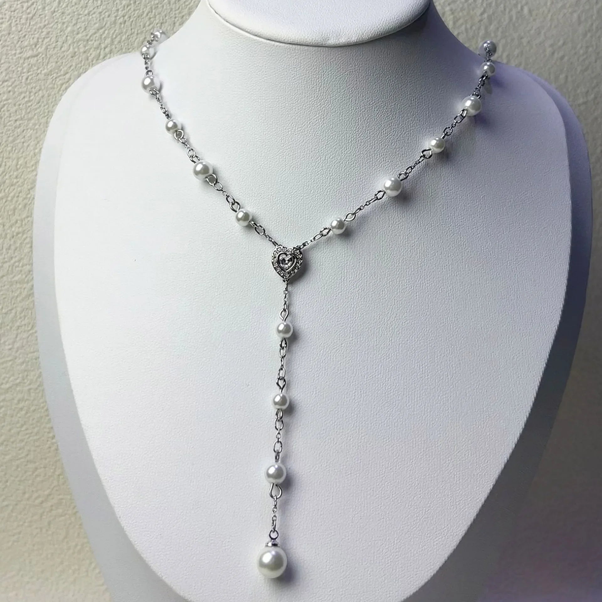 2025 Original Sparkling Crystal with Pearl Fine Jewelry Set Fashion Chain Necklace Earrings Bracelet Ring for Women Wedding Gift