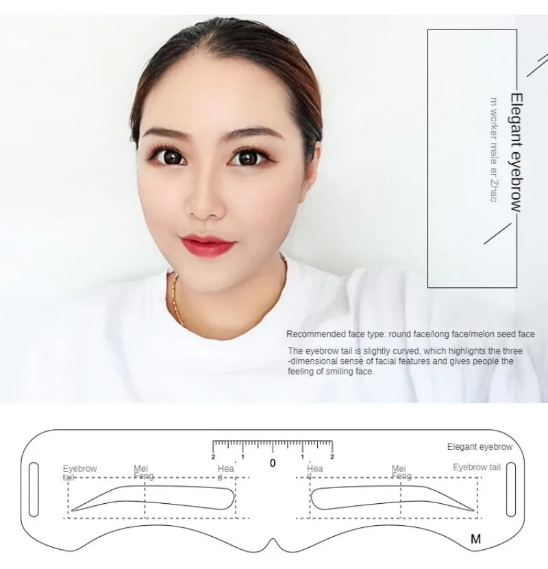 6 Style Fixable Eyebrow Stencil Grooming Shaper Template Reusable Stickers Make Up Tools For Eye Brow Stamp Cosmetic