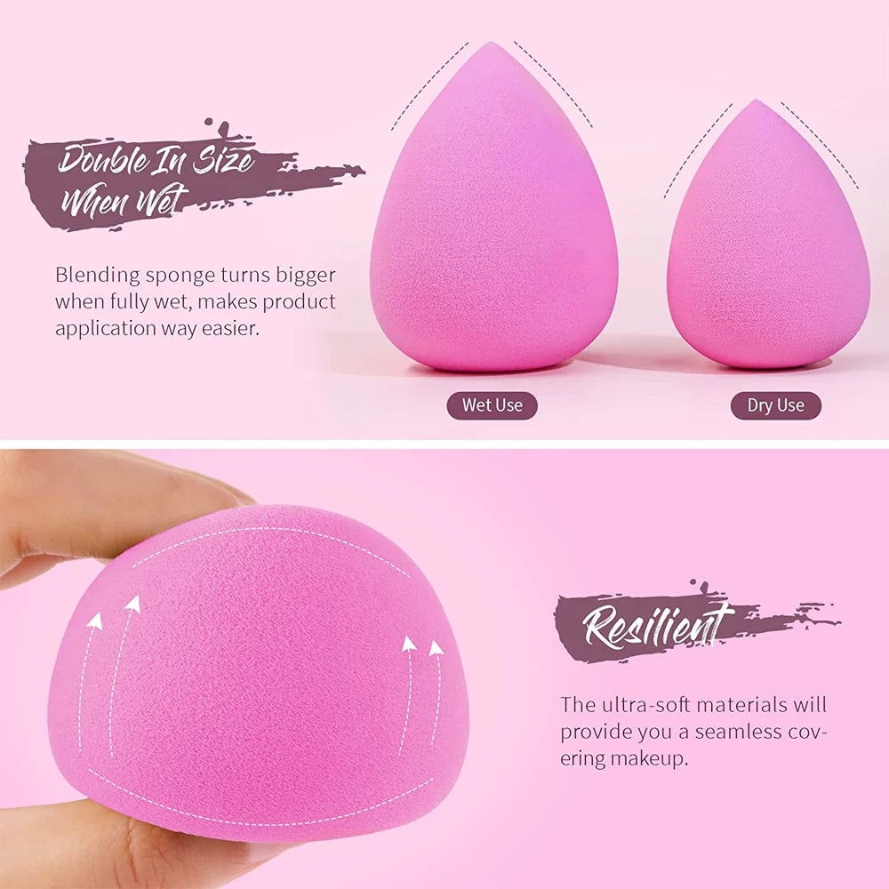6pcs Mini Makeup Sponge Powder Beauty Sponge Makeup Concealer Liquid Foundation Face Beauty Cosmetic Sponge Make Up Accessories