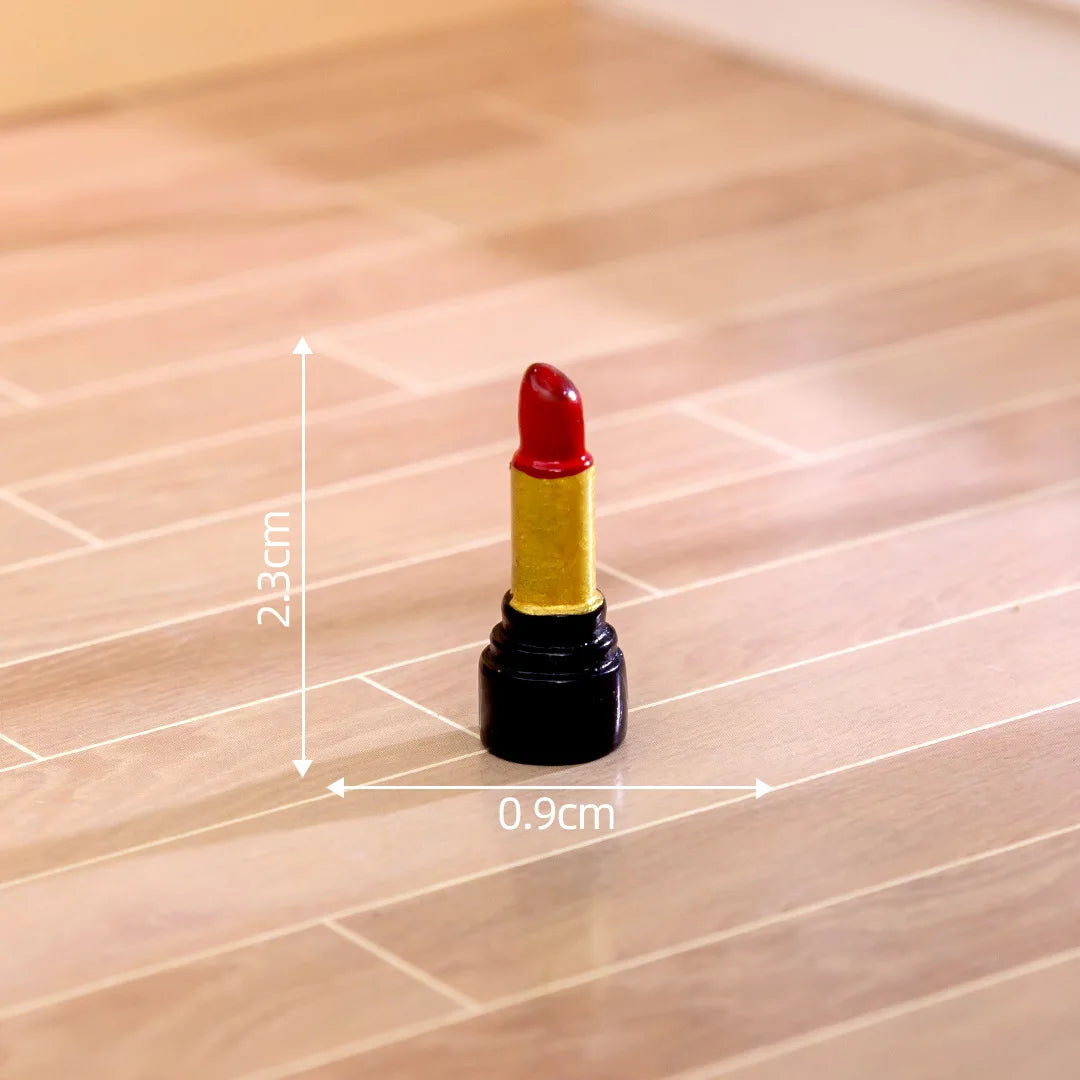 Kawaii Imitation Cosmetics Lipstick Nail Polish Flat Back Resin Cabochons DIY Jewelry Craft Dollhouse Decoration Accessories