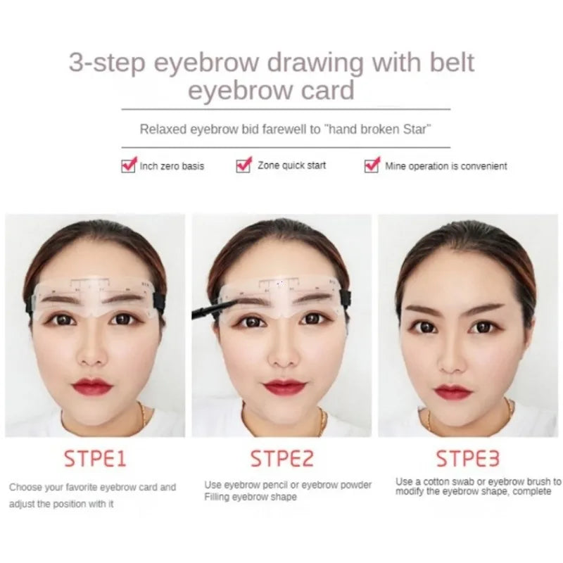6 Style Fixable Eyebrow Stencil Grooming Shaper Template Reusable Stickers Make Up Tools For Eye Brow Stamp Cosmetic