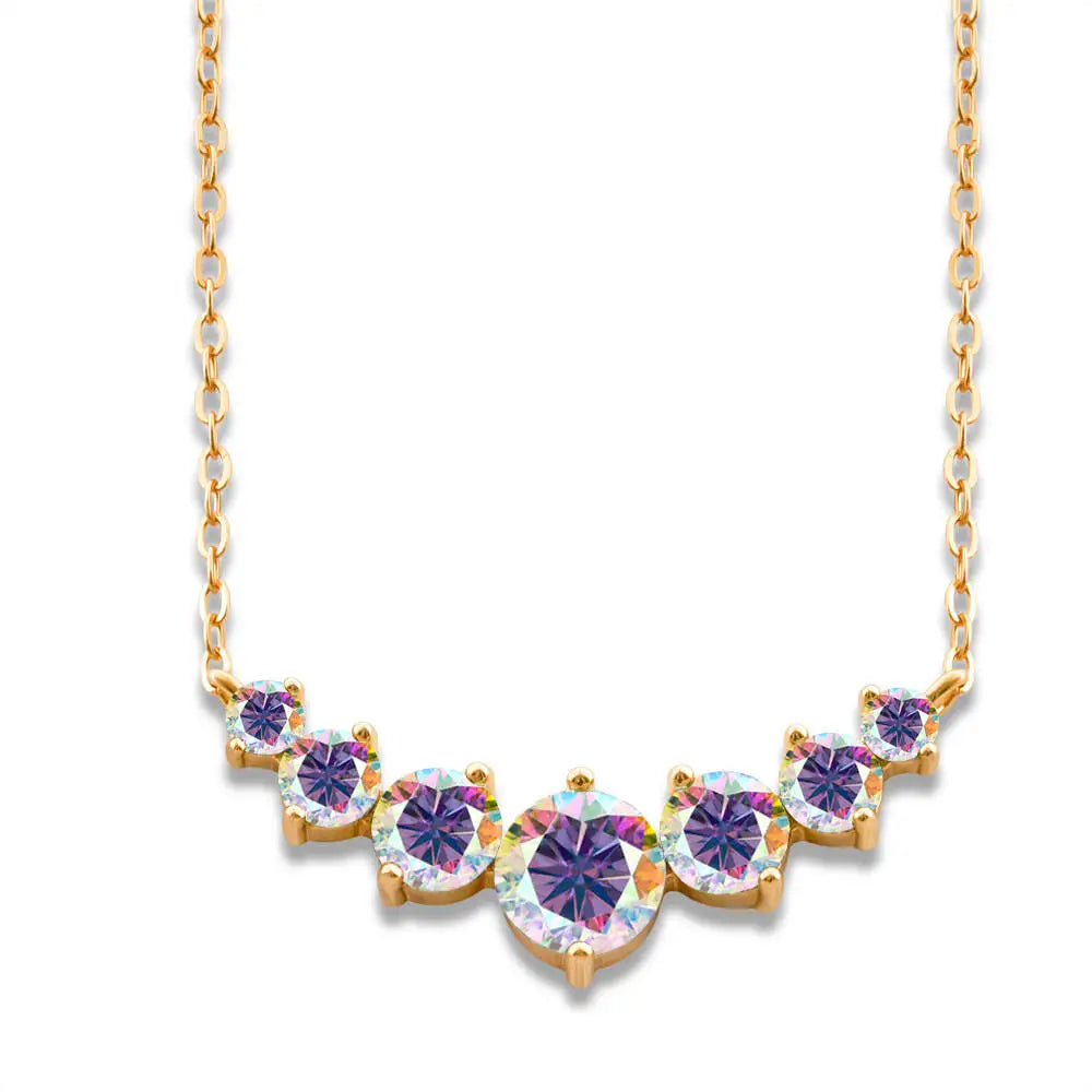 TY 925S Silver Pendant Necklace 1.7/2.8/5ct D Color Moissanite Smile Necklace Fine Jewelry With Certificate Women For Wedding