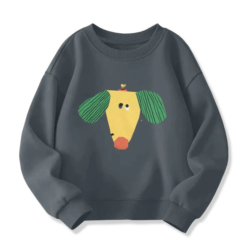 Boys Graphic Sweatshrits 2025 Spring Cotton Tops for Girls Long Sleeve Children Pullovers Cartoon Toddler Outerwear Kids Hoodies