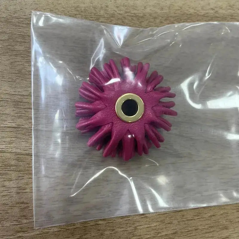 Popular French Flower Bag Pendant DIY Cute Quality Leather Flower Key Chain Necklace Pendant Ornament Jewelry Bag Pendant Gift